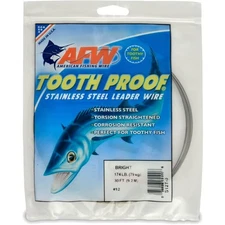 Tooth-Proof Stainless Steel Leader Wire 174 lb  - 30 ft for Serious Anglers
