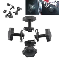 4x Black Saddlebag Lock Mounting Bolt Screw For Harley Touring Road King 1993-16