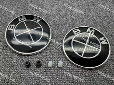 Bmw High Quality All Black Replacement Front Rear Emblem Badge With Grommets