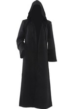 Men's Cosplay Cloak Robe Costume Halloween Tunic Hooded Uniform Large, Black