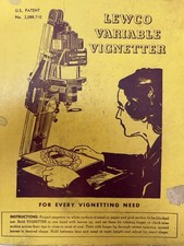 Vintage Lewco Variable Vignetter for Every Vignetting Darkroom Photo Printing
