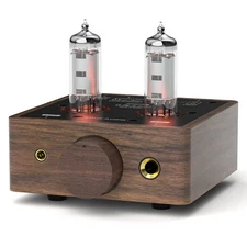 6A2 Tube Headphone Amplifier w/ 4.4/6.35 Jack Mini Audio Preamp Dual-Mono Design