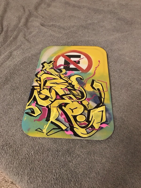 Original Graffiti Art Painting On Park Sign Wildstyle MR.  OG Puerto Rico