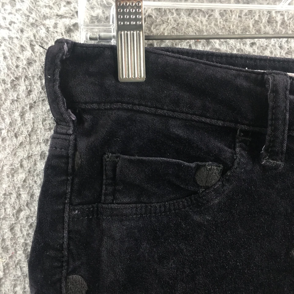 Pilcro And The Letterpress by Anthropologie Skinny Pants Womens 28 Black Velvet - Image 3 of 4