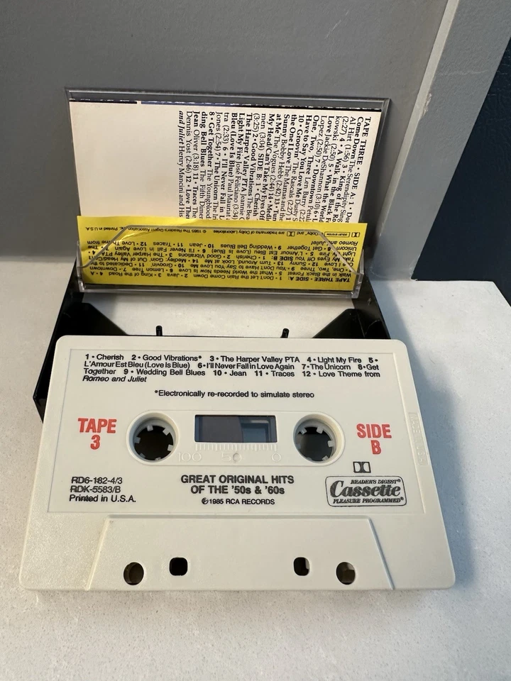 Great Original Hits of the 50s & 60s - Tape 1 (Cassette, 1985, Reader's Digest) - Image 2 of 2