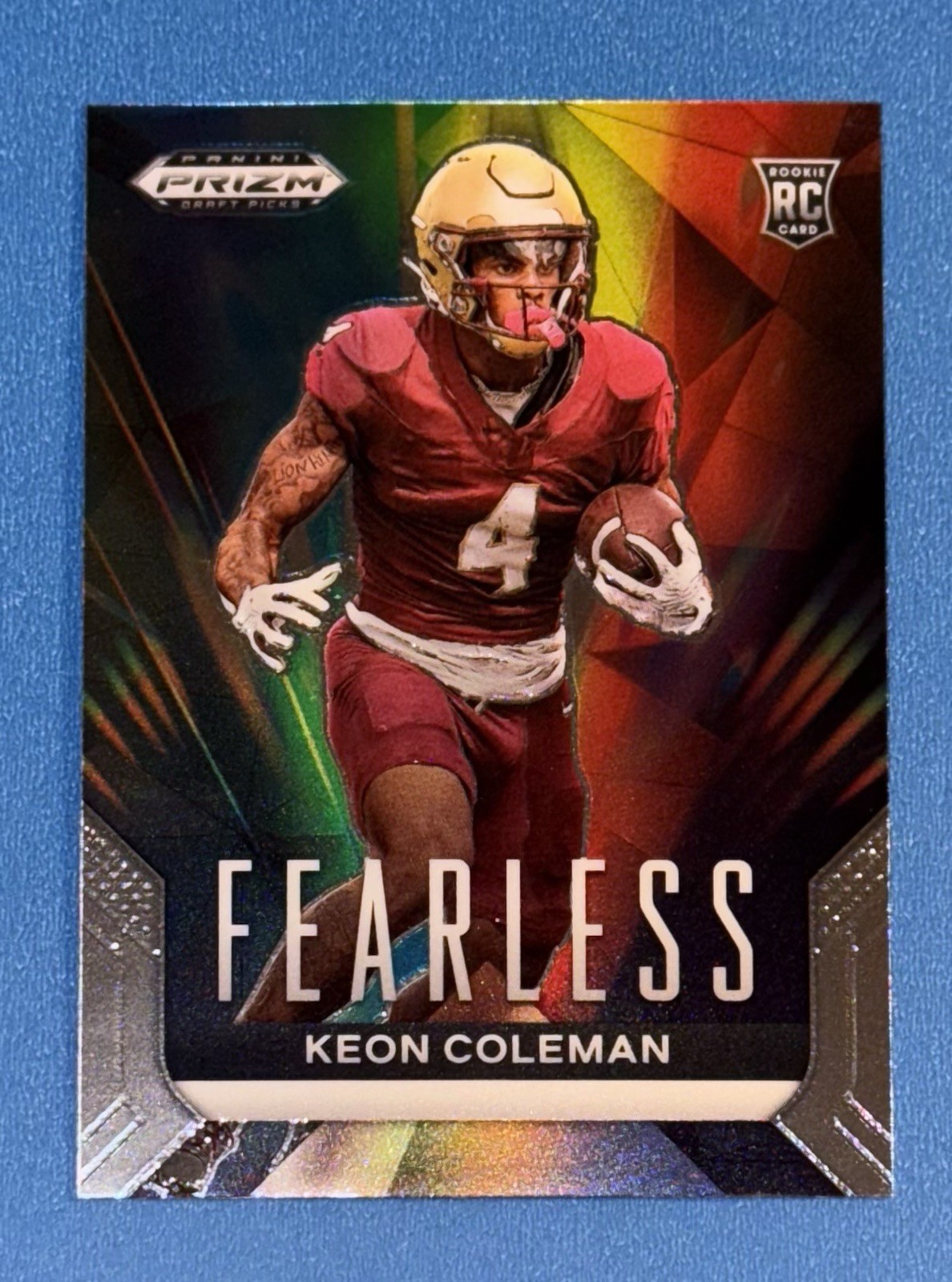 2024 Panini Prizm Draft Picks Fearless Keon Coleman RC Rookie Card #F-KC