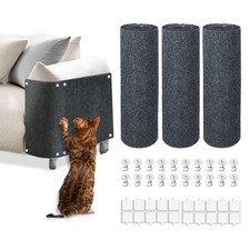 Cat Scratch Mat, 3PCS 39.4"x11.9" DIY Trimmable Self-Adhesive Cats Scratching...