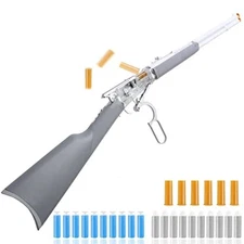 🎯 1894 Gray Foam Dart Blaster – 38" Shell Eject Soft Gun Toy