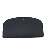 A.P.C.                    DEMI LUNE Half Moon Round Zip Wallet navy F63218