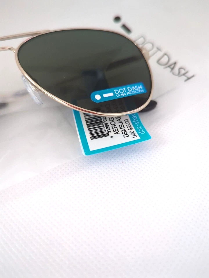 Gafas de sol Dot Dash Aerogizmo unisex estilo aviador - doradas/negras Foto 2 de 3