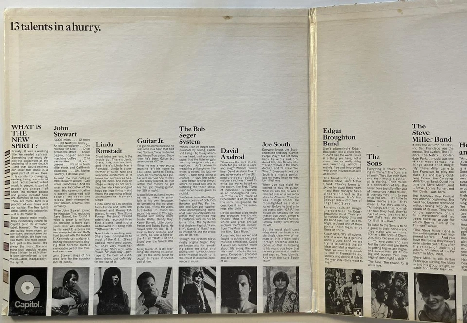 The New Spirit of Capitol LP NM (1970) Pink Floyd Bob Seger Grand Funk +++ Foto 2 de 4