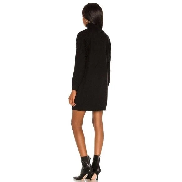 BB Dakota Little Wing Long Sleeve Turtleneck Sweater Dress Women's Sz XS Black - Image 2 of 4