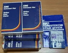 KING INSTRUMENT PILOT TEST WRITTEN EXAM COURSE 7 VHS TAPES, MANUAL, FLOPPY DISKS