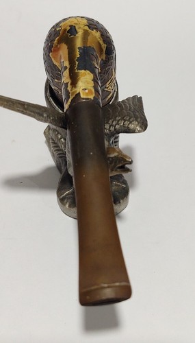 Vintage Sterling Silversmith Overlay Smoking Pipe - Horse Design - Picture 5 of 8