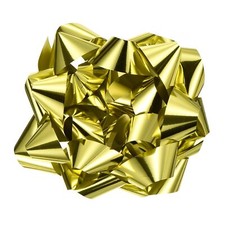 8 Inch Large Gift Bow Self Adhesive Metallic Christmas Bows Gold for Gift Wra...