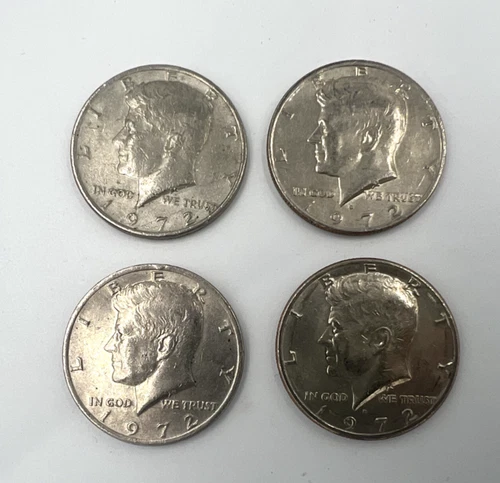 1972 D&P Kennedy Half dollar Set AU Bank roll