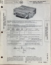 1957 Ford Car Radio model 74BF/84BF Service Manual