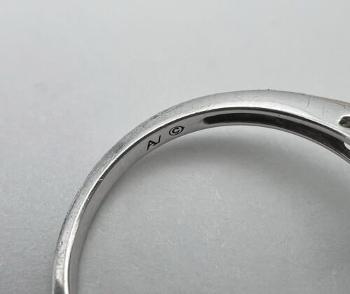 Anello Alwand Vahan AV argento 925 oro 10 kt accento diamante topazio blu misura 6,75 - Foto 3 di 12