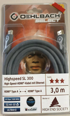 Oehlbach! Highspeed SL 300 3,0m (33004) HDMI/HDMI High Speed HDMI Kabel##