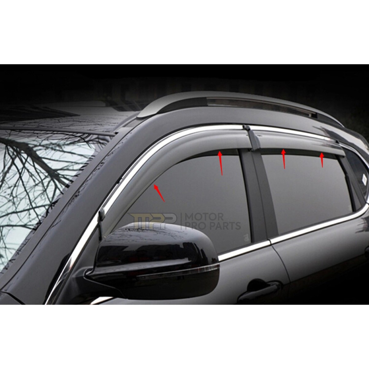 For 2019-2024 Honda Passport In-Channel Rain Guards Window Visors Vent