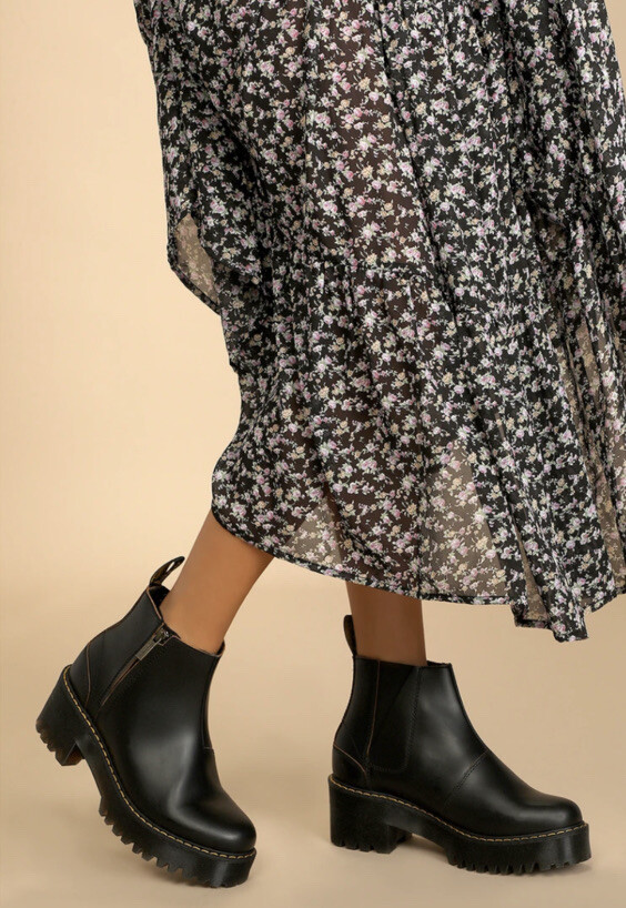 Dr Martens Rometty II, Women's 9 US Black Vintage Smooth Dr Martens Rometty II, Women's 9 US Black Vintage Smooth