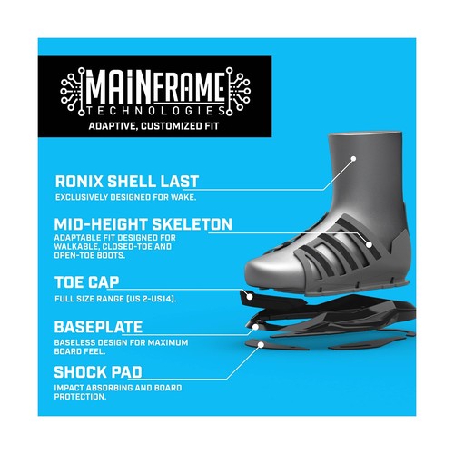Ronix 2022 Divide (Black) Wakeboard Boots 10.5-14.5 - Picture 4 of 6