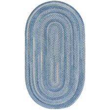 Capel Rugs Tiny Tots Soft Chenille Polyester Country Home Braided Rug Cloud Blue
