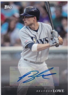 2020 Topps On Demand Black & White Auto Full Color Brandon Lowe Rays 1/1