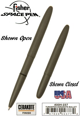 Fisher Space Pen #400H-237 / Tungsten Cerakote Bullet Space Pen | eBay