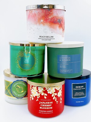 Bath&Body Works 3wick キャンドル 3芯　BBW Bath & Body Works 3-Wick Scented Candle 14.5 oz/411g - (Pick