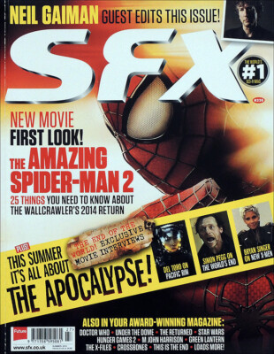 SFX MAGAZINE SUMMER 2013 . THE AMAZING SPIDER-MAN 2 FRONT COVER . THE SANDMAN