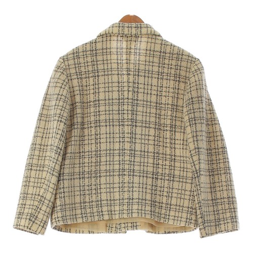 COMME des GARCONS 97AW wool Check Pattern tailored jacket Ivory gray S - Picture 2 of 11