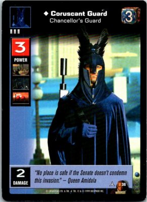 Coruscant Guard Star Wars Young Jedi CCG Card 
