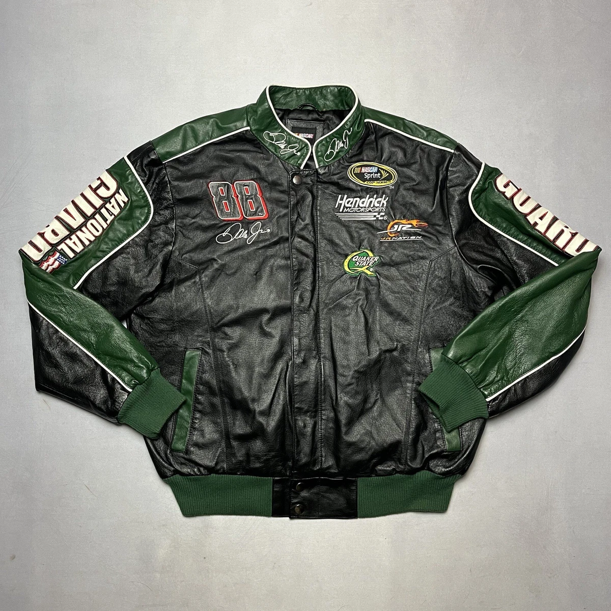Nascar Dale Earnhardt Jr Mountain Dew Giii Leather Bomber Jacket XL