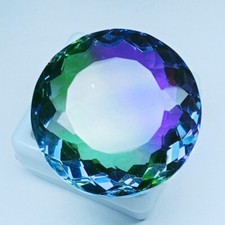 Natural Large Size Tourmaline Bi-Color Round Shape Certified 90.75 Ct Gemstone