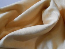 Yellow Cream Micro Suede Fabric 60 x 1 3/4 yd Upholstery Apparel