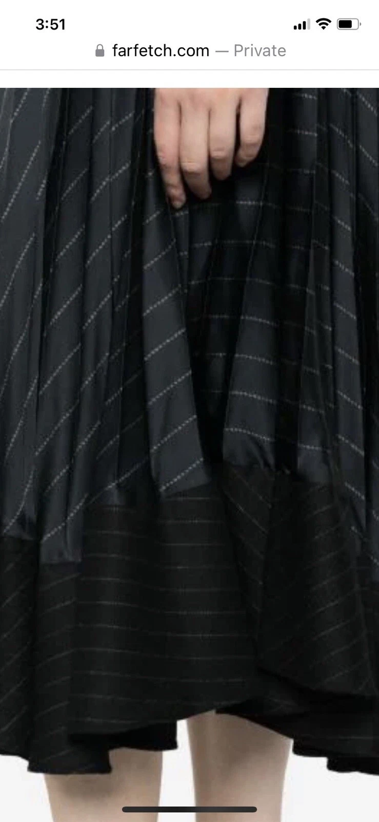 Abito midi gessato a strati Sacai taglia 4 htf