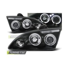 Fari Angel Eyes LED cromati per Ford Focus 2 2004 al 2008