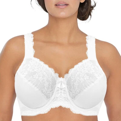 Bügel BH weiß grau soft große Cup Größen Übergröße Damen Dessous Unterwäsche - Bild 1 von 4