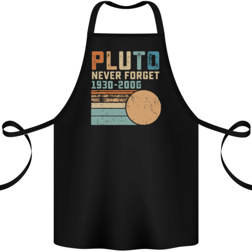 Pluto Never Forget Planète Espace Astronomie Tablier Coton 100% Biologique - Afbeelding 1 van 16
