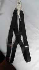 Dockers Adjustable Clip-On Elastic Suspenders Solid Black 1.25" One Size S - XL