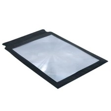 A4 Full Page 2x Magnifying Fresnel Lens BlackFrame Reading Aid