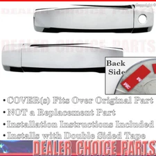 For 2004-2015 Nissan Armada CHROME 2 Door Handle COVERS Without Smart Keyholes