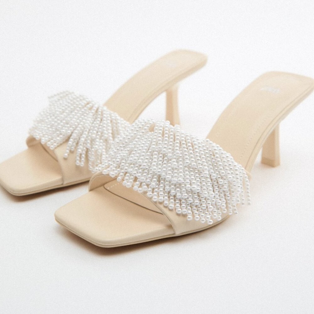 パラジェル ZARA PEARL VINYL SANDALS FLATS 2611/110 | eBay