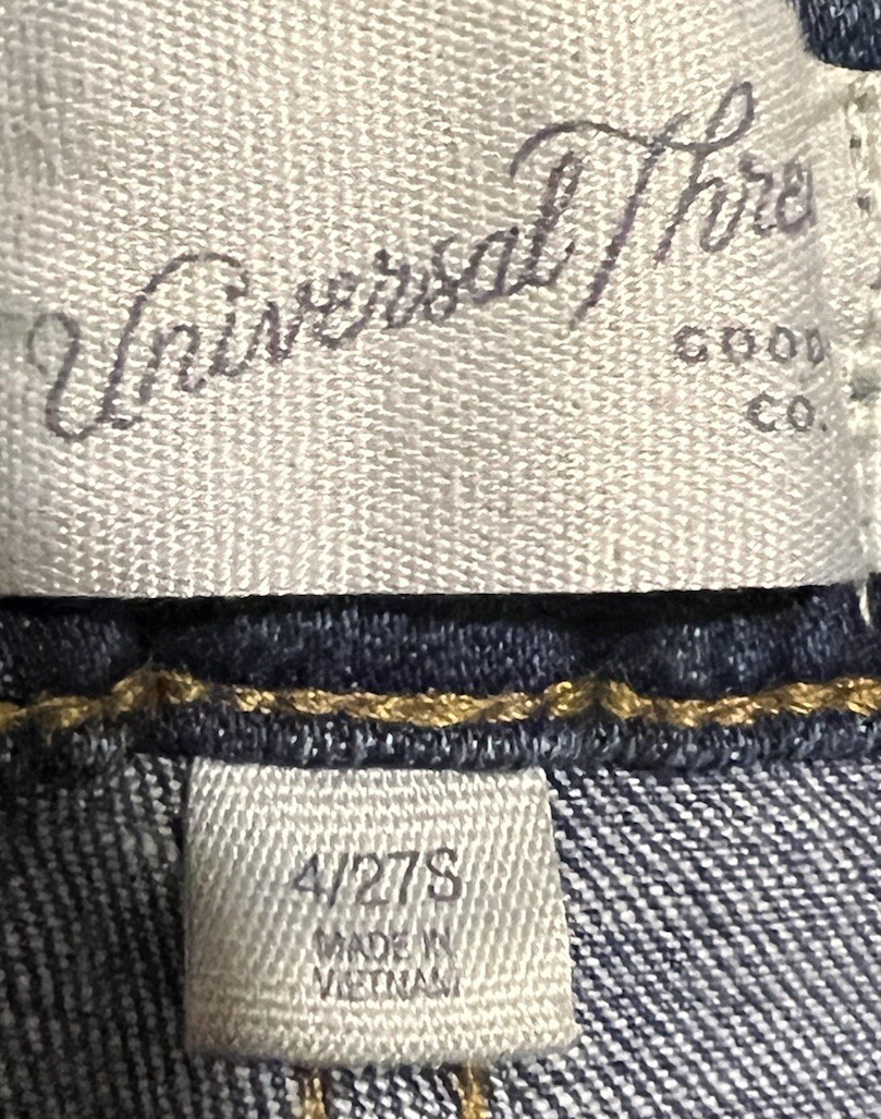 Universal Thread High Rise Slim Straight Blue Denim Jeans Size 4/27S - Image 3