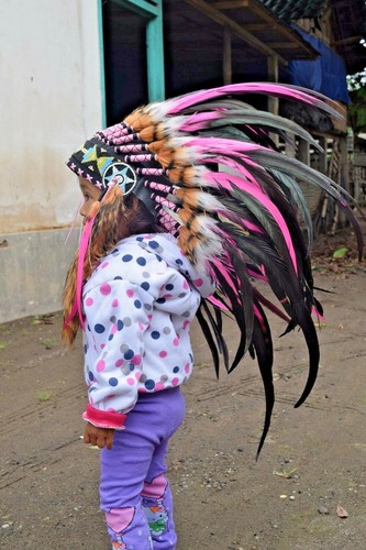 children's indian headdress pink native 