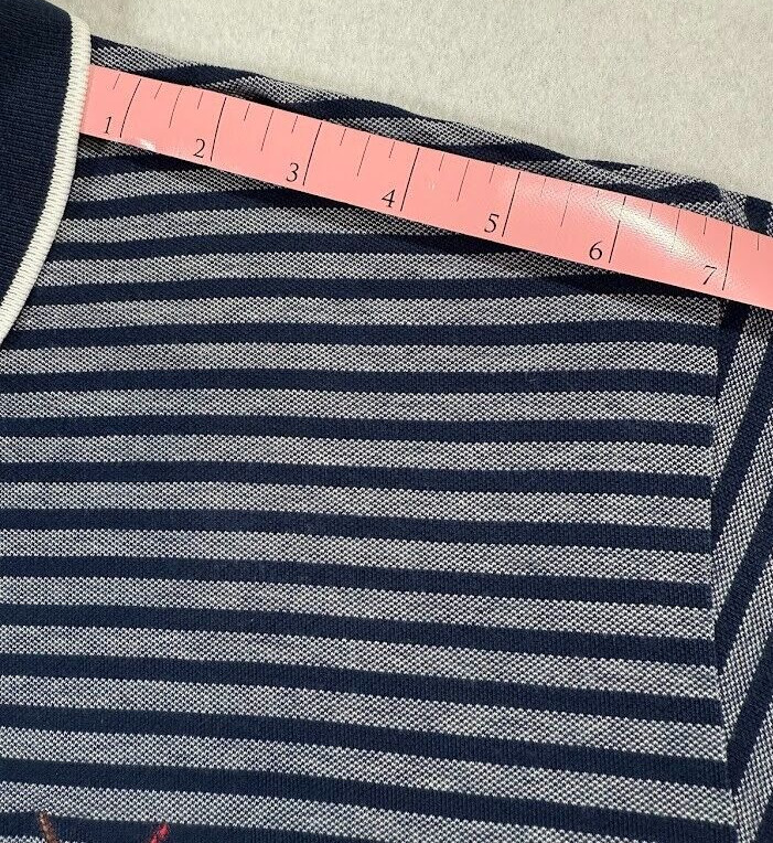 Polo Golf  Ralph Lauren Shirt Mens  XL Blue Stiped Logo Short Sleeve Lightweight thumbnail 11