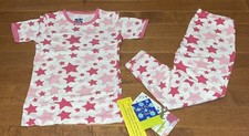 Kickee Pants Bamboo Girl Flamingo Star Short Sleeve Pajamas Size 5 New