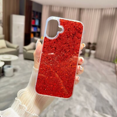 Case For iPhone 16 Pro Max 15 14 13 12 XS 11 ShockProof Glitter Bling Soft Cover
