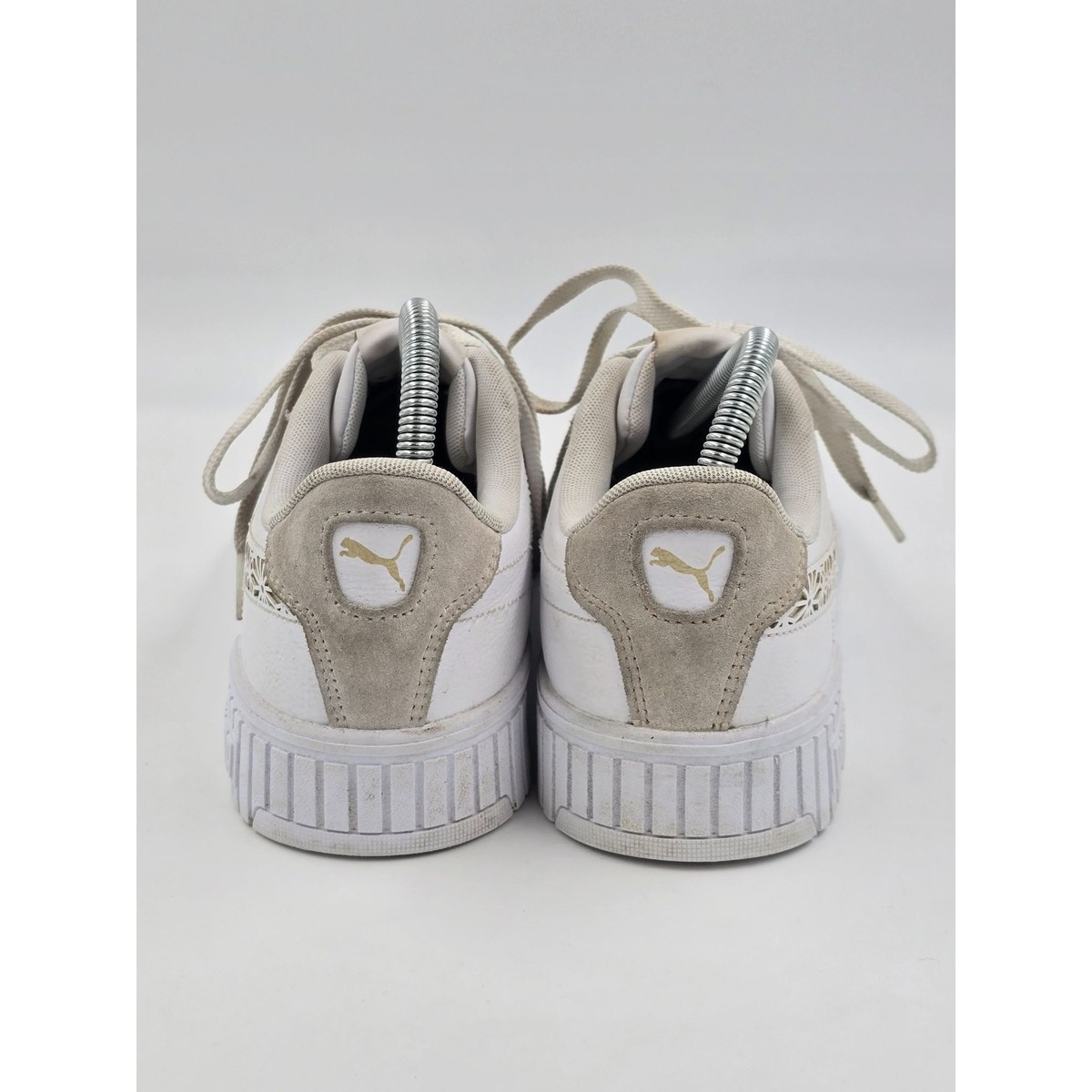 carina① PUMA Carina Street Sneakers in White/Gold - 389390-01